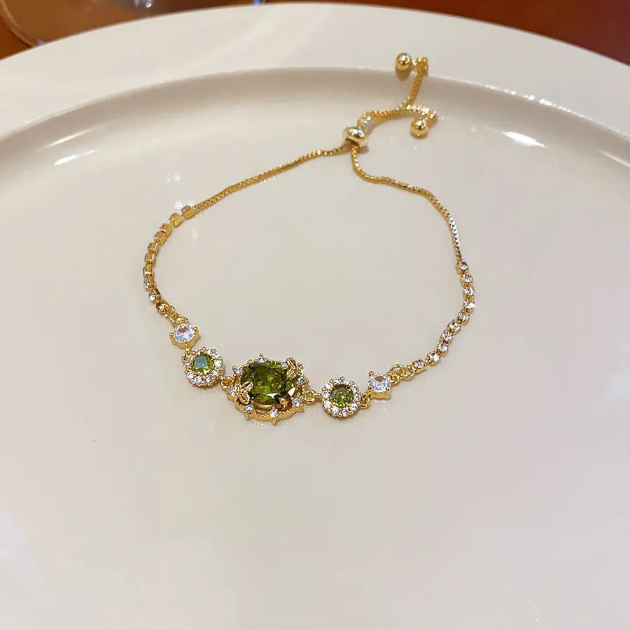 14K Green Gem Bracelet