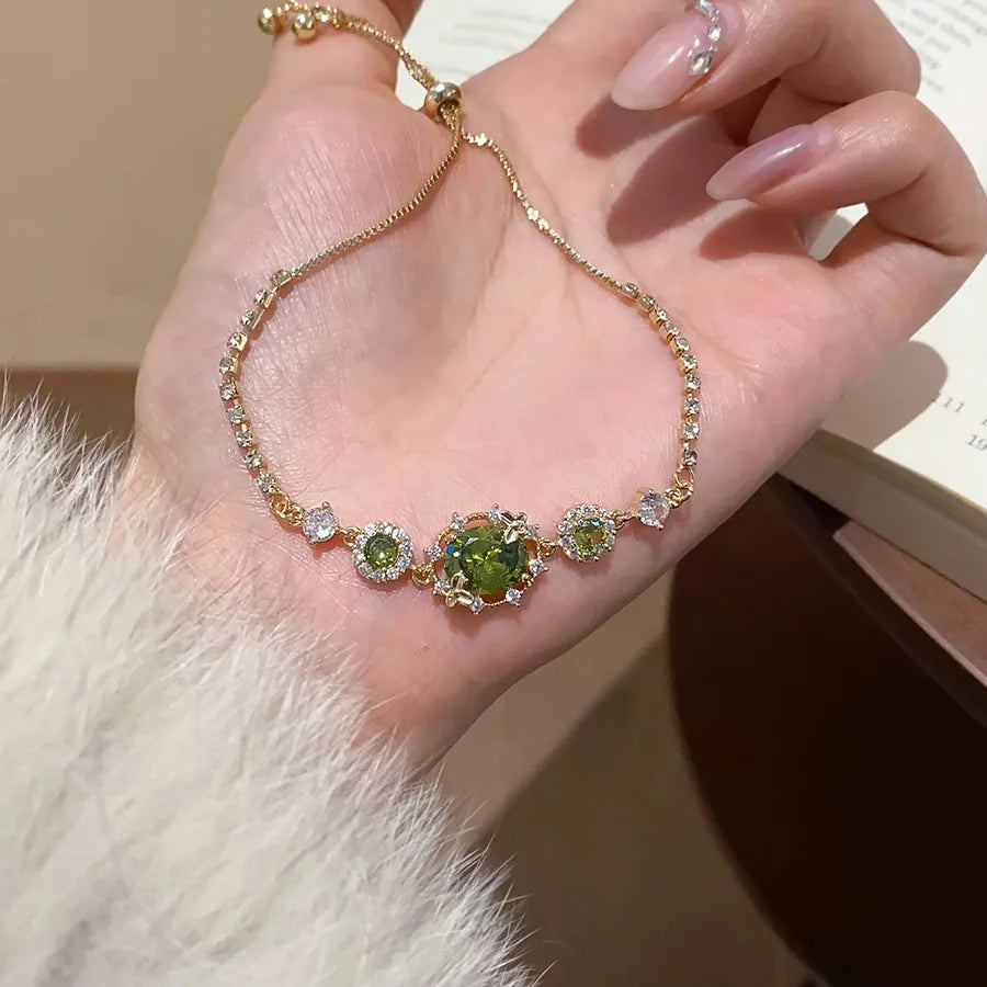 14K Green Gem Bracelet-3