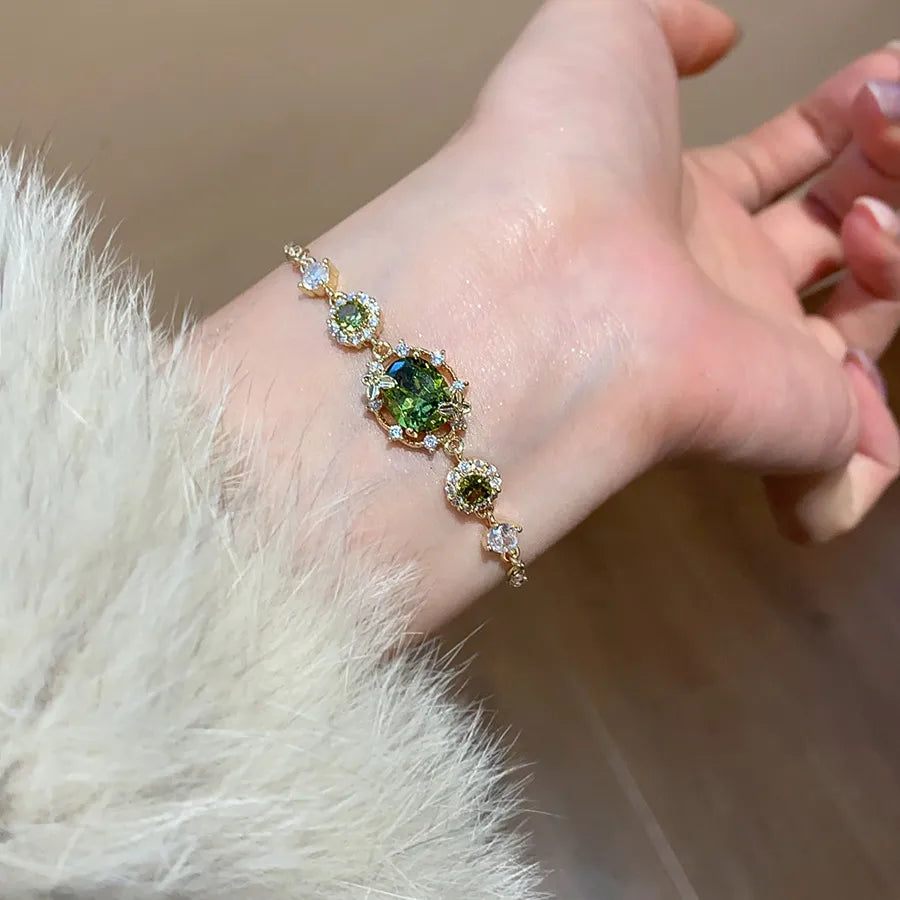 14K Green Gem Bracelet-2