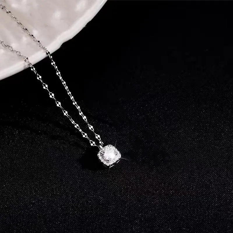 S999 Square Diamond Necklace