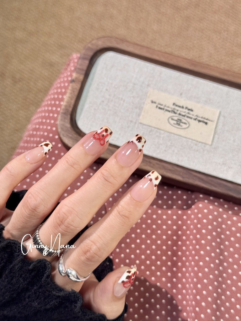 Cheese Leopard French Tip