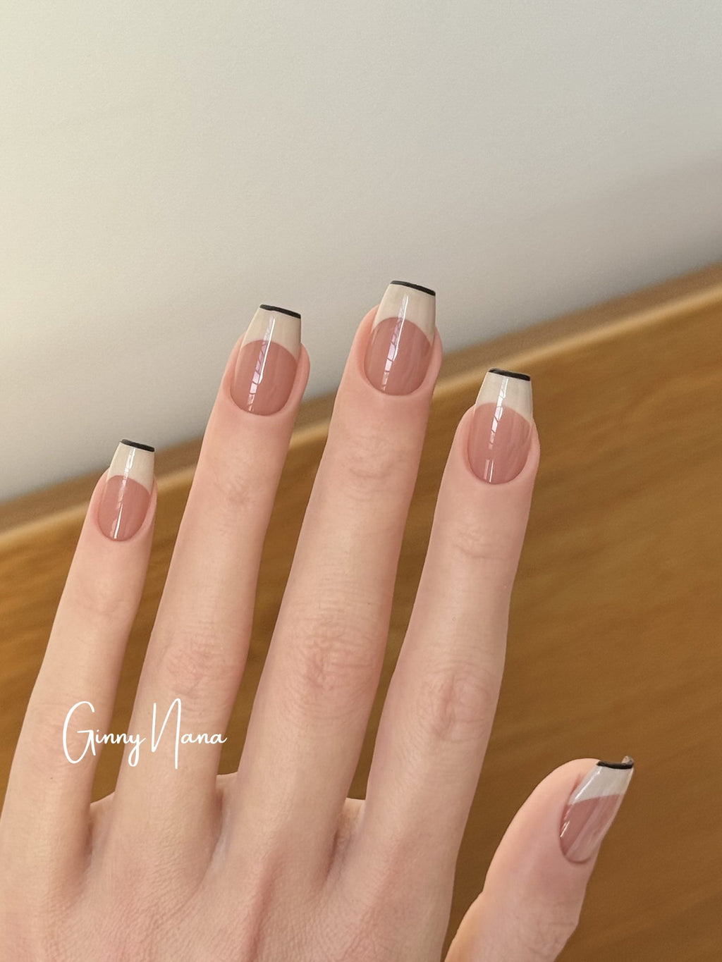 Black and White French Tip