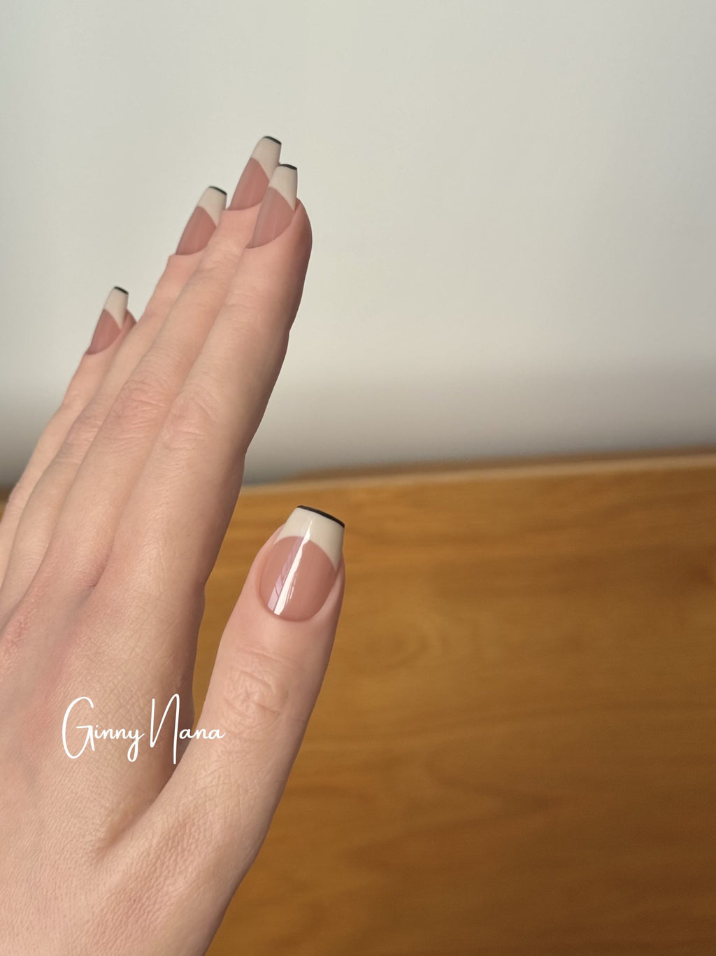 Black and White French Tip